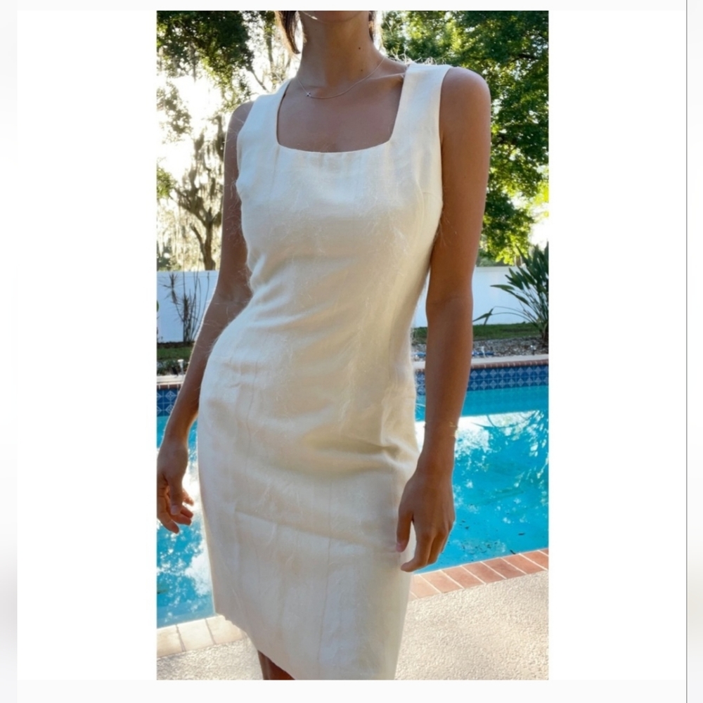 Versace 1990s Square Neck Hour Glass Cut